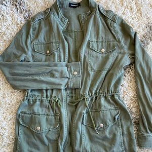 Army green utility jacket